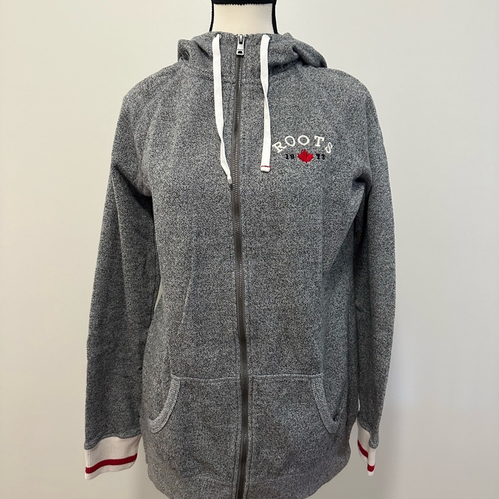 Roots Gray Full-Zip Hoodie